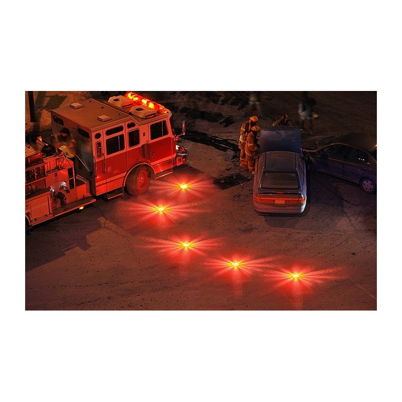 Balises lumineuses de signalisation PowerFlare, coffret 6 balises