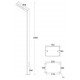 LAMPADAIRE  LED URBAIN PLAZA-3M - 20W (BLANC NEUTRE) + 24W (RUBAN VERT)