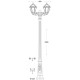 LAMPADAIRE RESINE 2L RICU/BISSO-2500MMx690MM-CULOT E27