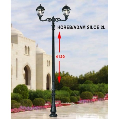 LAMPADAIRE CLASSIQUE RESINE HOREB 3500MM/SILOE -ADAM 2L-FUMAGALLI