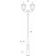 LAMPADAIRE NEBO/OFIR 2500MM-NOEMI 2L-CULOT E27-FUMAGALLI-BLANC