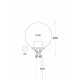 LAMPADAIRE GLOBE G500/ AKiLLE 4000MM-CULOT E40-FUMAGALLI